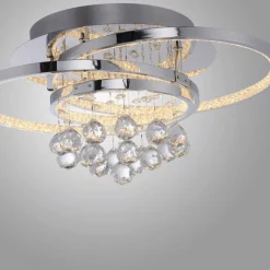 Paul Neuhaus LED Deckenlampe mit Kristallanhänger in Chrom warmweiß< Deckenleuchten|Flurlampen