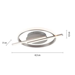 Deckenleuchten|Flurlampen*Just Light LED Deckenlampe Modern in Stahl L:42 cm 2100 lm dimmbar