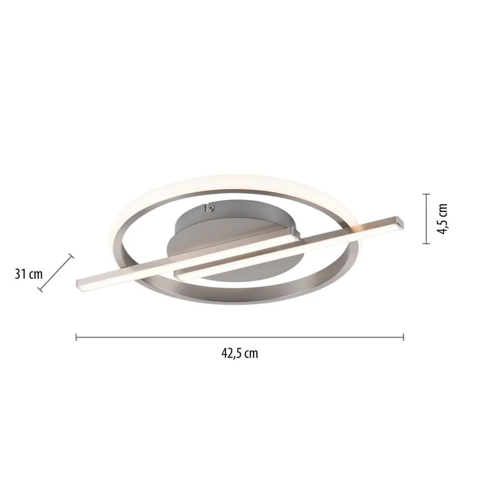 Deckenleuchten|Flurlampen*Just Light LED Deckenlampe Modern in Stahl L:42 cm 2100 lm dimmbar