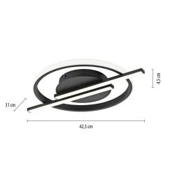 Deckenleuchten|Flurlampen*Just Light LED Deckenlampe Modern Metall L:42,5 cm 2100 lm dimmbar