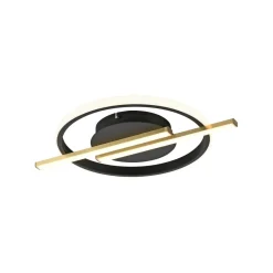 Just Light LED Deckenlampe Modern Schwarz Messing 3000 K dimmbar< Deckenleuchten|Led Lampen