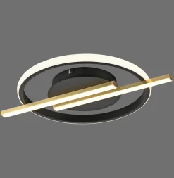 Just Light LED Deckenlampe Modern Schwarz Messing 3000 K dimmbar< Deckenleuchten|Led Lampen