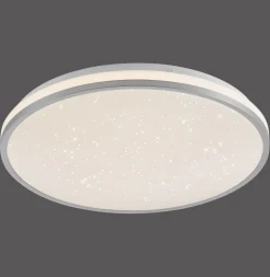 Deckenleuchten|Led Lampen*Just Light LED Deckenlampe Nachthimmel Silber Ø38 cm 20 W dimmbar