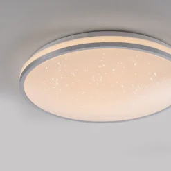 Deckenleuchten|Led Lampen*Just Light LED Deckenlampe Nachthimmel Silber Ø38 cm 20 W dimmbar