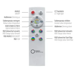 Just Light LED Deckenlampe Rainbow RGB Dimmer Ø45 cm Fernbedienung< Deckenleuchten|Flurlampen