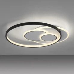 Deckenleuchten|Flurlampen*Paul Neuhaus LED Deckenlampe Ringe Weiß Schwarz warmweiß 3000 K 27 W