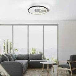 Deckenleuchten|Flurlampen*Paul Neuhaus LED Deckenlampe Ringe Weiß Schwarz warmweiß 3000 K 27 W