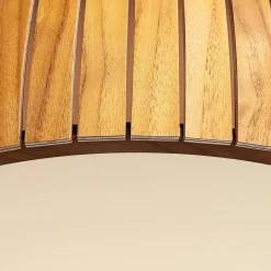 Elstead LED Deckenlampe rund Ø 50 cm Teakholz Furnier 3000 K Modern< Flurlampen|Bürolampen