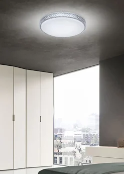 Deckenleuchten|Led Lampen*Novecento LED Deckenlampe rund Ø 40 cm Sternenhimmel 4000 K Weiß