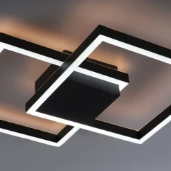 Deckenleuchten|Flurlampen*Paul Neuhaus LED Deckenlampe Schwarz Metall 53,5 cm 5000 lm dimmbar