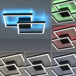 Deckenleuchten|Flurlampen*Paul Neuhaus LED Deckenlampe Schwarz Metall 53,5 cm 5000 lm dimmbar