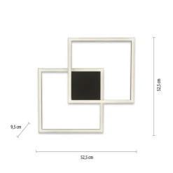 Deckenleuchten|Flurlampen*Paul Neuhaus LED Deckenlampe Schwarz Metall 53,5 cm 5000 lm dimmbar