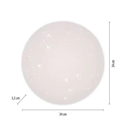 Deckenleuchten|Flurlampen*Just Light LED Deckenlampe Sternenhimmel Ø34 cm 3000 K warmweiß