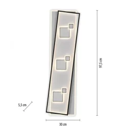Paul Neuhaus LED Deckenlampe Weiß Schwarz warmweiß 3000 K 97,5 cm< Deckenleuchten|Flurlampen