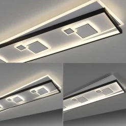 Paul Neuhaus LED Deckenlampe Weiß Schwarz warmweiß 3000 K 97,5 cm< Deckenleuchten|Flurlampen