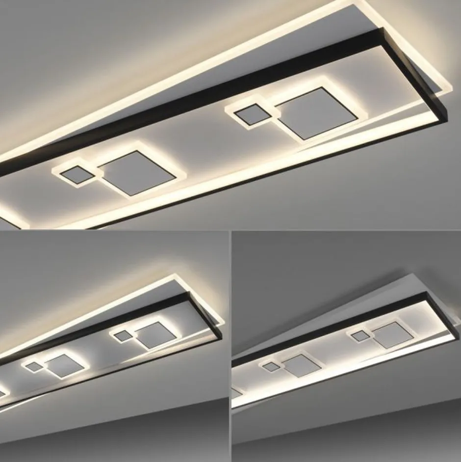 Paul Neuhaus LED Deckenlampe Weiß Schwarz warmweiß 3000 K 97,5 cm< Deckenleuchten|Flurlampen