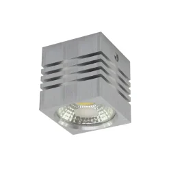 Led Lampen|Spots*Strühm LED Deckenleuchte 5,5 cm breit Aufputz in Silber klein