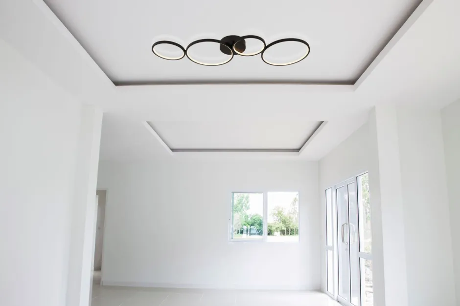 Deckenleuchten|Led Lampen*Searchlight LED Deckenleuchte 3000 K B: 98 cm dimmbar Schwarz Weiß