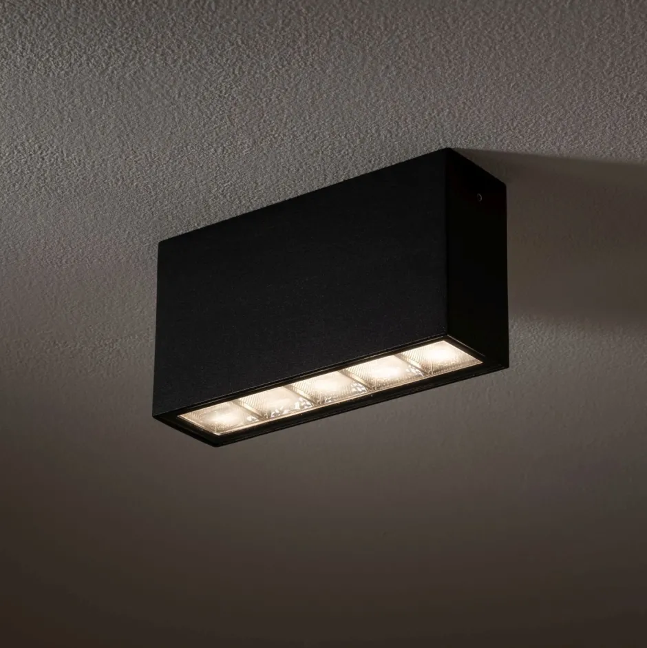 Metall Lampen|Feuchtraumleuchten*Nowodvorski LED Deckenleuchte außen Aluminium IP54 Schwarz 10 W