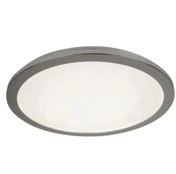 Deckenleuchten|Led Lampen*Searchlight LED Deckenleuchte Bad IP44 D: 30 cm Chrom 4000 K rund flach