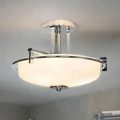 Wohnzimmerlampen|Glaslampen*Elstead LED Deckenleuchte Bad satiniertes Glas blendarm IP44