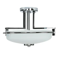 Wohnzimmerlampen|Glaslampen*Elstead LED Deckenleuchte Bad satiniertes Glas blendarm IP44