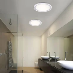 Deckenleuchten|Flurlampen*Paul Neuhaus LED Deckenleuchte blendarm IP44 28 W B:45 cm in Chrom