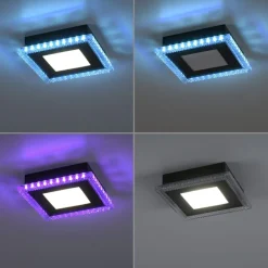 Flurlampen|Wohnzimmerlampen*Just Light LED Deckenleuchte dimmbar RBG Farbwechsel Fernbedienung