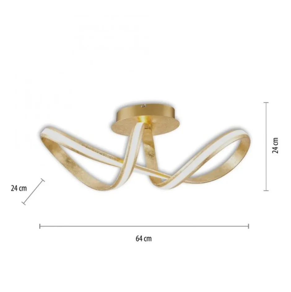 Deckenleuchten|Flurlampen*Paul Neuhaus LED Deckenleuchte dimmbar Metall in Gold 2050 lm Modern