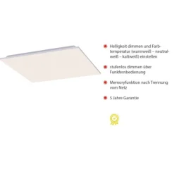 Deckenleuchten|Flurlampen*Just Light LED Deckenleuchte Dimmer 40 W 3600 lm Fernbedienung