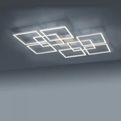 Paul Neuhaus LED Deckenleuchte Farbtemperaturwechsel 58 W in Stahl< Deckenleuchten|Flurlampen