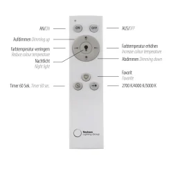 Just Light LED Deckenleuchte Fernbedienung 2700-5000 K dimmbar< Flurlampen|Bürolampen
