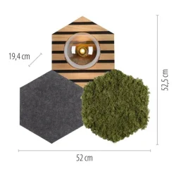 Just Light LED Deckenleuchte Filz Eiche Moos Rauchglas G9 blendarm< Deckenleuchten|Flurlampen