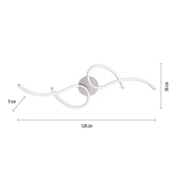 Just Light LED Deckenleuchte flexibel Stahl Metall warmweiß 14 W< Deckenleuchten|Flurlampen