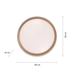 Flurlampen|Bürolampen*Just Light LED Deckenleuchte Grau Natur Ø40 cm 3400 lm dimmbar