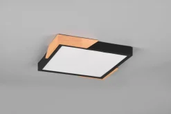 Trio Reality LED Deckenleuchte Holz 2400 lm B:31,5 cm Schwarz Natur< Flurlampen|Bürolampen