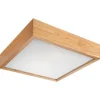Lamkur LED Deckenleuchte Holz Glas B: 27,5 cm klein 3000 K 1020 lm< Deckenleuchten|Led Lampen