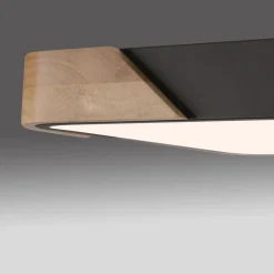 Deckenleuchten|Led Lampen*Just Light LED Deckenleuchte Holz L:32 cm Schwarz Natur 3000 K