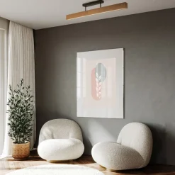 Wohnzimmerlampen|Holzlampen*TK Lighting LED Deckenleuchte Holz Metall 3000 K warmweiß 2807 lm 96 cm