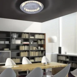 Deckenleuchten|Flurlampen*Paul Neuhaus LED Deckenleuchte in Blattsilber Metall 3000 lm Ø50 cm