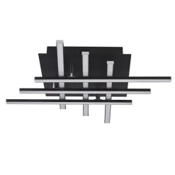 Deckenleuchten|Led Lampen*Searchlight LED Deckenleuchte Metall B: 45,5 cm Schwarz Chrom 3000 K