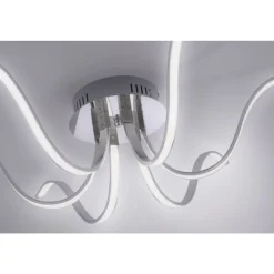 Just Light LED Deckenleuchte Metall in Chrom 3000 K 4 W L:67 cm< Deckenleuchten|Flurlampen