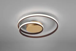 Trio Reality LED Deckenleuchte Metall Rost Schwarz B:39 cm Spirale< Flurlampen|Bürolampen