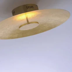 Deckenleuchten|Flurlampen*Paul Neuhaus LED Deckenleuchte Metall dimmbar in Blattgold 3000 K