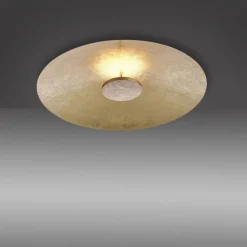 Deckenleuchten|Flurlampen*Paul Neuhaus LED Deckenleuchte Metall dimmbar in Blattgold 3000 K
