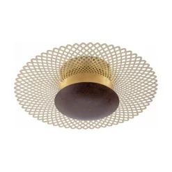 Deckenleuchten|Flurlampen*Paul Neuhaus LED Deckenleuchte Metall Rost-Gold Ø45 cm 12 W dimmbar