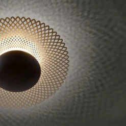 Deckenleuchten|Flurlampen*Paul Neuhaus LED Deckenleuchte Metall Rost-Gold Ø45 cm 12 W dimmbar