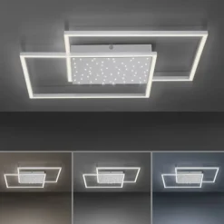 Deckenleuchten|Flurlampen*Paul Neuhaus LED Deckenleuchte mit Nachthimmel in Stahl 49 W dimmbar