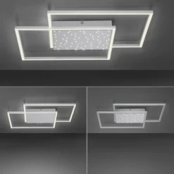 Deckenleuchten|Flurlampen*Paul Neuhaus LED Deckenleuchte mit Nachthimmel in Stahl 49 W dimmbar