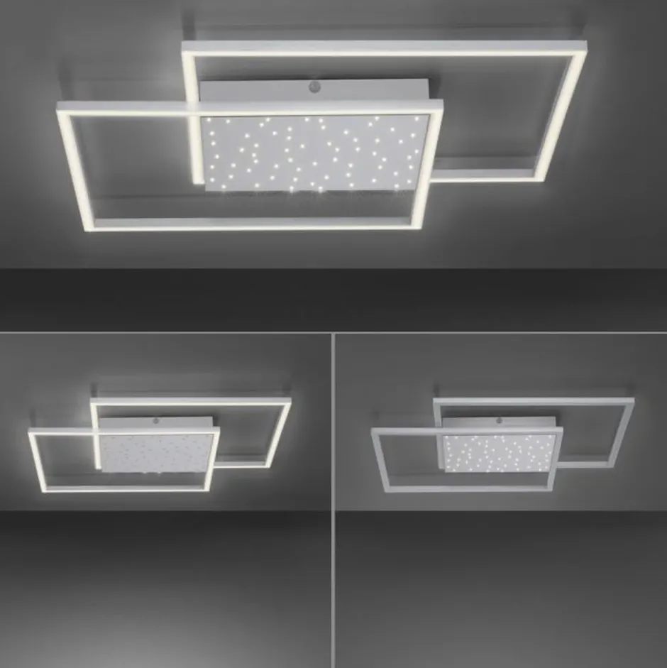 Deckenleuchten|Flurlampen*Paul Neuhaus LED Deckenleuchte mit Nachthimmel in Stahl 49 W dimmbar